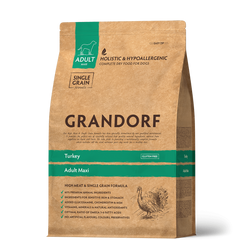 Grandorf Dog Adult Maxi Turkey - Грандорф Cухий комплексний корм для дорослих собак великих порід з індичкою від 1 року