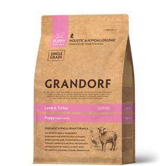 Grandorf Dog Lamb & Turkey Puppy from 3 weeks - Грандорф сухий комплексний корм для цуценят від 3 тижнів з ягням та індичкою