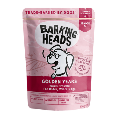 Barking Heads Golden Years - Вологий корм "Золоті роки" з куркою і лососем для собак старших 7 років, 300 г