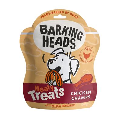 Barking Heads Meaty Treats "Chicken Champs" - Снеки для собак c курицей, индейкой и рисом, 100 г