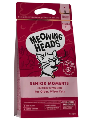 Meowing Heads Senior Moments - "Мудрые года" c курицей, лососем и яйцом для кошек старше 7 лет