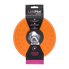 LickiMat DOG SPLASH ORANGE Коврик для медленного питания оранжевый