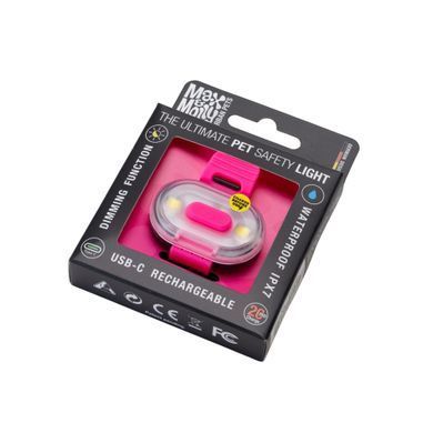 Светодиодный фонарик для собак на ошейник Max & Molly Matrix Ultra LED Safety/Hanging Pack, розовый (подвесной)