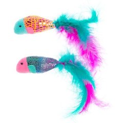 Grreat Choice Игрушка для кошек Рыбка с цветным оперением