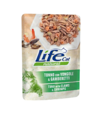 LifeCat пауч для кошек тунец с мидиями и креветками, 70 г