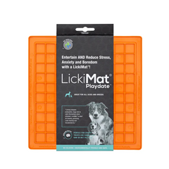 LickiMat Playdate - Каучуковый коврик для лакомств на пластиковой основе (текстура - квадратные ячейки), размер 19*19 см