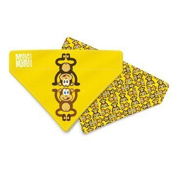 Бандана для собак на нашийник Max & Molly Bandana Monkey Maniac з принтом Мавпочки, S