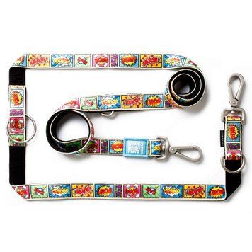 Поводок многофункциональный Max & Molly Multi-Function Leash Comic с принтом Комикс, M