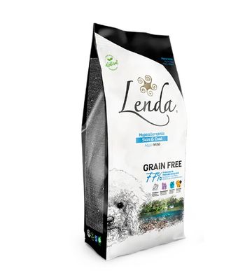 Lenda Mini Hypoalergenic Skin & Coat Grain Free - Ленда Сухой беззерновой корм для собак мелких пород, 2 кг