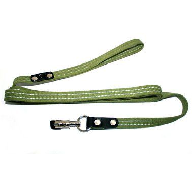 Повідець з бавовняної стрічки Collar (ширина 35 мм, довжина 300 см), зелений