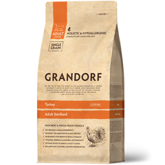 Grandorf Turkey and Brown Rice Adult Sterilized - Сухой корм Грандорф для стерилизованных котов с индейкой