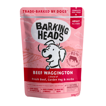 BARKING HEADS Beef Waggington - Вологий корм для собак "Вуф-Строганов" з яловичиною - пауч 300 г