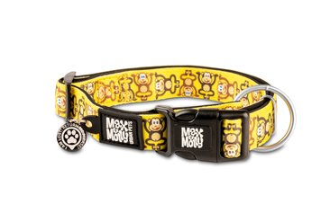 Нашийник для собак Max & Molly Smart ID Collar Monkey Maniac з принтом Мавпочки, XS