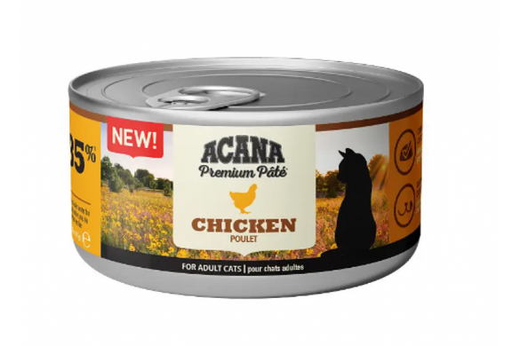 ACANA Premium Pate, Chicken Recipe, консерва для котів з куркою 85 г