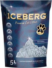 Iceberg - гігієнічний наповнювач на основі силікагелю для котячих туалетів, без аромату, 5 л