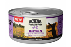 ACANA Premium Pate, Kitten Chicken with Fish Recipe, консервы для котят с курицей и рыбой 85 г