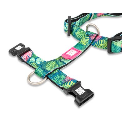 Шлейки для собак Max & Molly H-Harness Tropical с принтом Тропики, XS