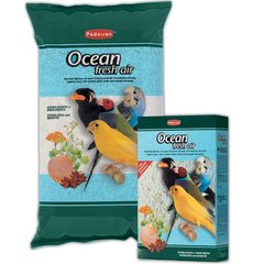 Padovan OCEAN fresh air Гигиенический кварцевый наполнитель для птиц с измельченными ракушками.