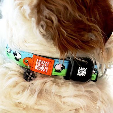 Нашийник для собак Max & Molly Smart ID Collar Black Sheep з принтом Чорна овечка, XS