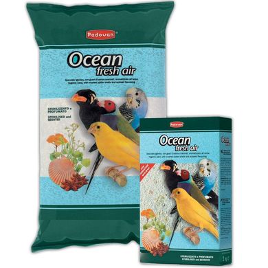 Padovan Ocean fresh air - Гігієнічний кварцовий наповнювач для птахів з подрібненими черепашками