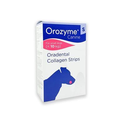 Жувальні смужки для собак Orozyme для гігієни ротової порожнини, розмір S для малих порід до 10 кг, (&asymp;72 шт)