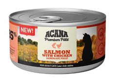 ACANA Premium Pate, Salmon with Chicken Recipe, консерв для кошек с лососем и курицей 85 г