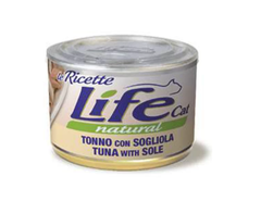 LifeCat консерва для кошек тунец с камбалой, 150 г