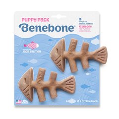 Benebone Puppy Pack Fishbone - Набор из двух жевательных игрушек для собак со вкусом лосося