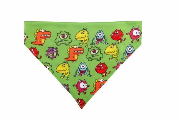 Бандана для собак на нашийник Max & Molly Bandana Little Monsters з принтом Маленькі монстри, S