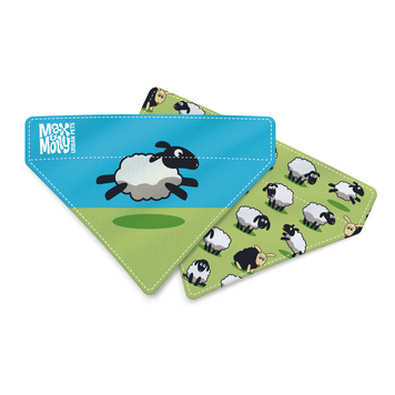 Бандана для собак на нашийник Max & Molly Bandana Black Sheep з принтом Чорна овечка, L
