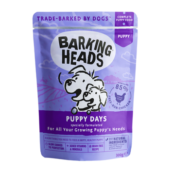 Barking Heads Puppy Days - Вологий корм для собак "Щенячі дні" з куркою, пауч 300 г