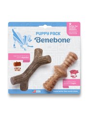 Benebone Puppy 2-Pack Maplestick/Zaggler Bacon - Набір з двох жувальних іграшок для собак зі смаком бекону
