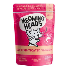 MEOWING HEADS So-fish-ticated Salmon - Лосось и курица для взрослых кошек "ФИШ-гурман" 100 г