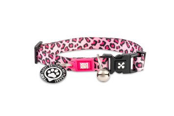 Нашийник для котів Max & Molly Smart ID Collar Leopard Pink з леопардовим принтом, 1 розмір