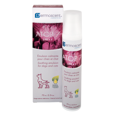 Dermoscent ATOP 7® Spray+, раздраженная, сухая кожа, аллергия, 75 мл
