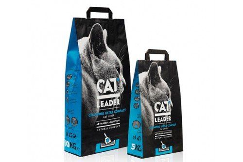 Кэт Лидер (CAT LEADER) - Ультра-комкующийся наполнитель без аромата для кошачьего наполнителя