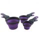 DEXAS Collapsible KlipScoop - Мерный стакан складной на клипсе, средний, 237 мл, Фиолетовый