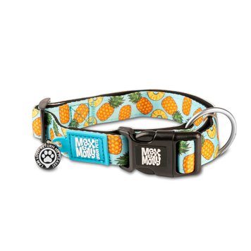 Нашийник для собак Max & Molly Smart ID Collar Sweet Pineapple з принтом Солодкий ананас, S