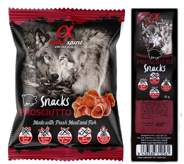 Alpha Spirit DOG Snacks Prosciutto - Полувлажные лакомства для собак кубики с прошуто, 50 г