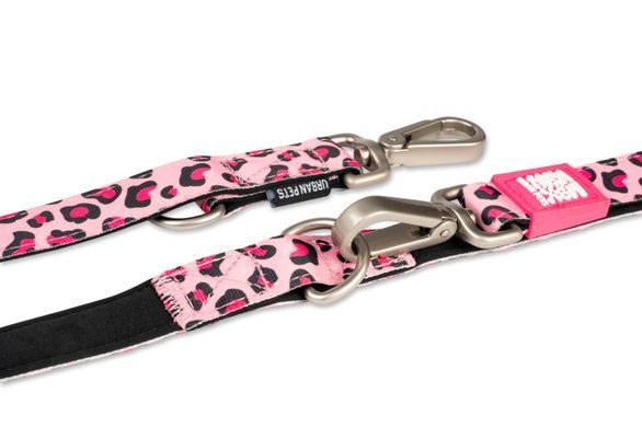 Повідець багатофункціональний Max & Molly Multi-Function Leash Leopard Pink з леопардовим принтом, S