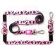 Повідець багатофункціональний Max & Molly Multi-Function Leash Leopard Pink з леопардовим принтом, S