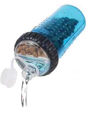 DEXAS H-DuO with Companion Cup - Бутылочка двойная для воды и корма со складной миской, 720 мл