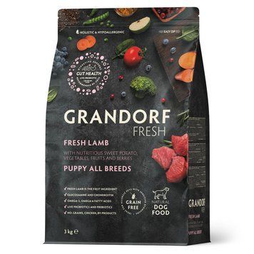 Grandorf Сухий беззерновий корм для цуценят Grandorf FRESH LAMB & SWEET POTATO PUPPY з ягням та бататом, 3 кг