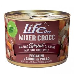 LifeDog Mixer Crocc консерва для собак с куриной печенью и сердцами, 150 г
