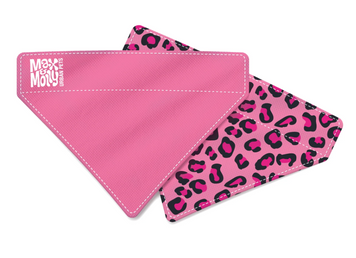 Бандана для собак на нашийник Max & Molly Bandana Leopard Pink з леопардовим принтом, S