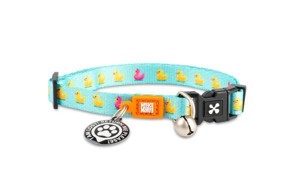 Max & Molly Smart ID Cat Collar Ducklings/1 size - Нашийник для котів Smart ID блакитний з качиним принтом
