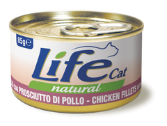 Life cat консерва для котов курица с ветчиной 85 г