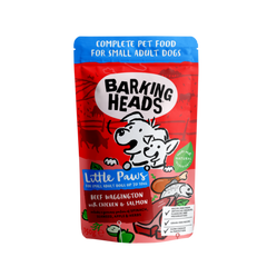 Barking Heads Little Paws mini Beef Waggington & Chicken Wet - Влажный корм с говядиной и курицей, лососем для собак мелких пород, 150 г