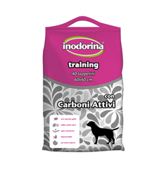 Inodorina Training Carboni - Тренувальні гігієнічні пелюшки з активованим вугіллям 60х60 см, 40 шт