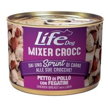 LifeDog Mixer Crocc консерва для собак с куриной грудкой и печенью, 150 г